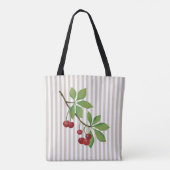 gestreepte kers tote bag (Achterkant)