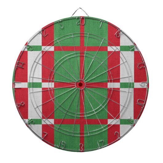 Gestreepte kerst dartbord (Voorkant)