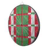Gestreepte kerst dartbord (Voorkant Rechts)