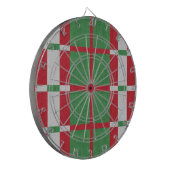 Gestreepte kerst dartbord (Voorkant Links)