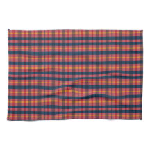 Gestreepte Keukenhanddoek met Plaid Patroon