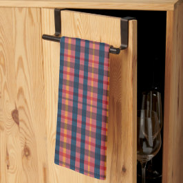 Gestreepte Keukenhanddoek met Plaid Patroon