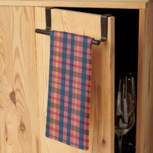 Gestreepte Keukenhanddoek met Plaid Patroon
