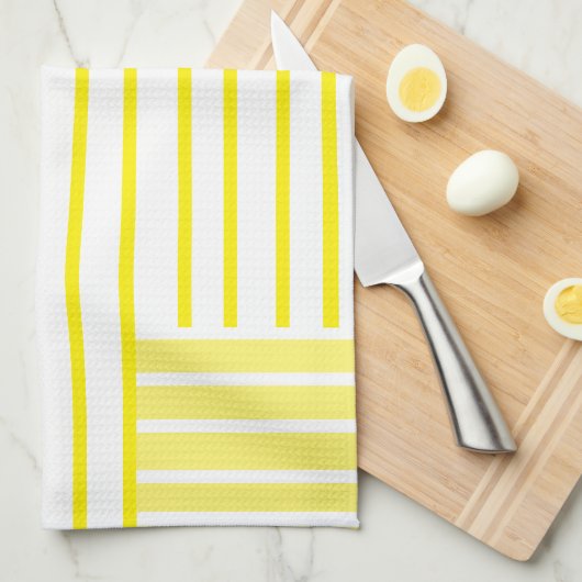 Gestreepte keukenhanddoeken (Quarter Fold)