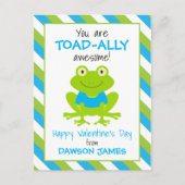 Gestreepte kikkerpad gepersonaliseerde Kaarten van (Voorkant)