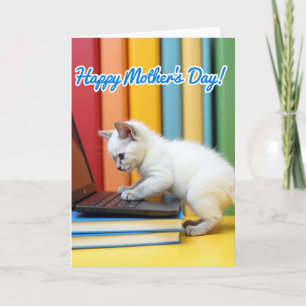 Gestreepte Kitten Leerkaart Kaart