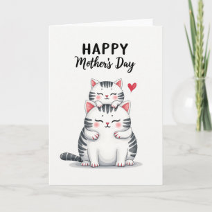 Gestreepte Kitten Liefdeskaart Kaart