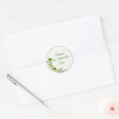 Gestreepte Klavers  Ronde Sticker (Envelop)