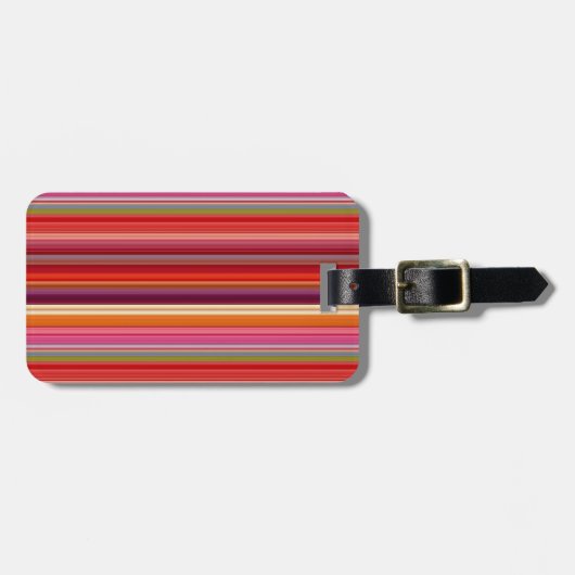 gestreepte kleuren bevestigen bagagelabel (Voorkant horizontaal)
