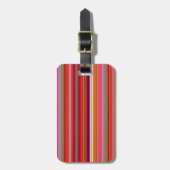 gestreepte kleuren bevestigen bagagelabel (Voorkant verticaal)