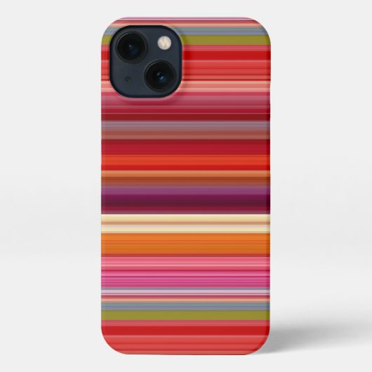  gestreepte kleuren bevestigen iPhone hoesje (Achterkant)
