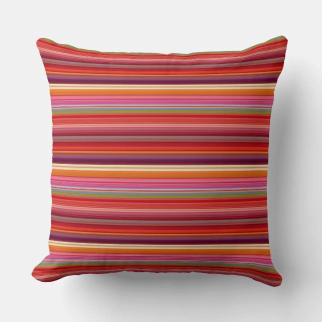  gestreepte kleuren bevestigen kussen (Voorkant)