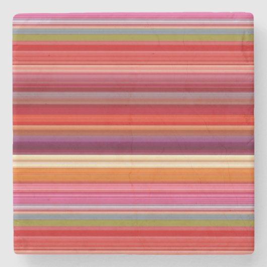 gestreepte kleuren bevestigen stenen onderzetter (Voorkant)