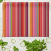 gestreepte kleuren bevestigen theedoek (Gevouwen)