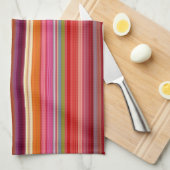 gestreepte kleuren bevestigen theedoek (Quarter Fold)