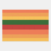 Gestreepte kleuren in het najaar inpakpapier vel (Voorkant)