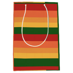 Gestreepte kleuren in het najaar medium cadeauzakje