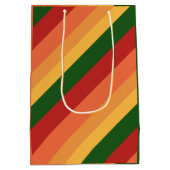 Gestreepte kleuren in het najaar medium cadeauzakje (Achterkant)