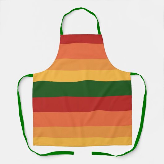 Gestreepte kleuren in het najaar schort (Voorkant)