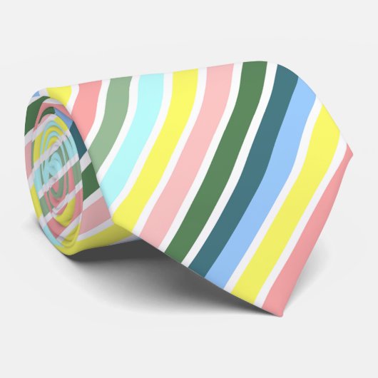 Gestreepte kleuren van Bermuda Stropdas (Opgerold)