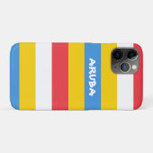 Gestreepte kleuren van de Arubaanse vlag Case-Mate iPhone Case (Achterkant (horizontaal))