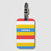 Gestreepte kleuren van de vlag van Aruba Bagagelabel (Voorkant (verticaal))
