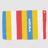 Gestreepte kleuren van de vlag van Aruba Golfhanddoek (Horizontaal)
