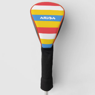 Gestreepte kleuren van de vlag van Aruba Golfheadcover