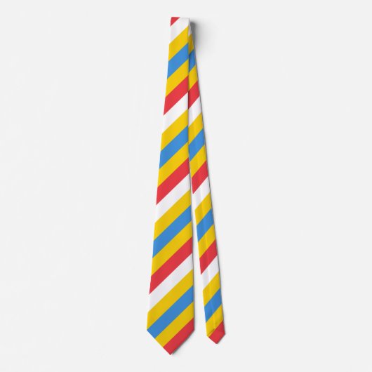 Gestreepte kleuren van de vlag van Aruba Stropdas (Voorkant)