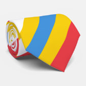 Gestreepte kleuren van de vlag van Aruba Stropdas (Opgerold)