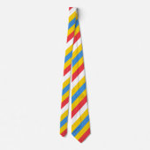Gestreepte kleuren van de vlag van Aruba Stropdas (Achterkant)
