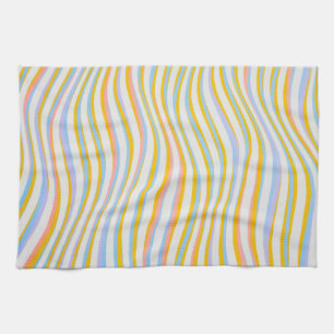 Gestreepte Kleurrijke Abstracte Theedoek