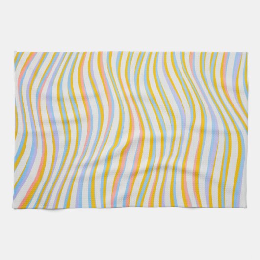 Gestreepte Kleurrijke Abstracte Theedoek (Horizontaal)