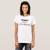 Gestreepte koffie geobsedeerd t-shirt (Voorkant volledig)