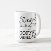 Gestreepte koffie koffiemok (Voorkant rechts)