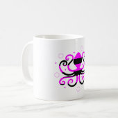 Gestreepte koffiebeker koffiemok (Voorkant links)