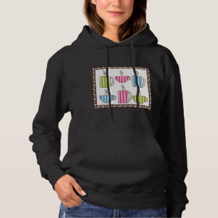 Gestreepte koffiekoppen hoodie