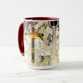 Gestreepte Kruis Mok (Voorkant links)