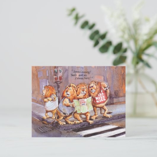 Gestreepte kruising briefkaart (Staand voorkant)