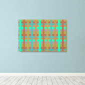 Gestreepte kunst aan de muur. canvas afdruk (Insitu (Houten vloer))