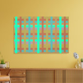 Gestreepte kunst aan de muur. canvas afdruk (Insitu (Woonkamer))