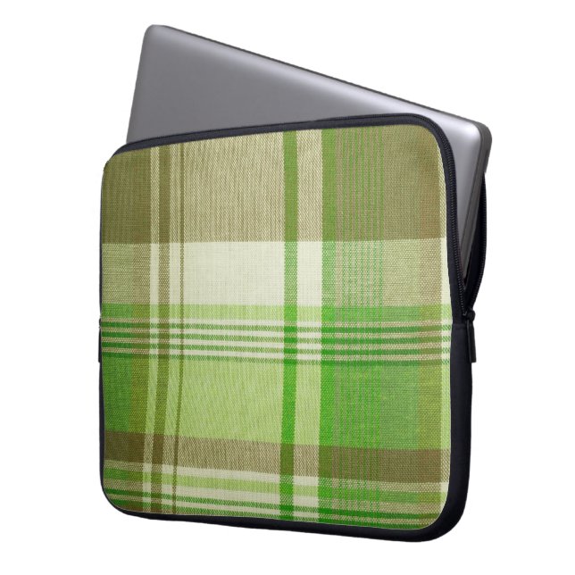 Gestreepte laptophoes laptop sleeve (Voorkant Links)