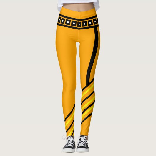 Gestreepte Leggings (Voorkant)