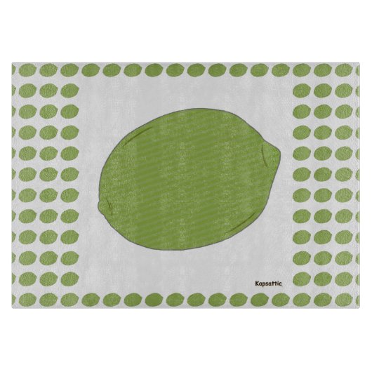 Gestreepte Limoen Snijplank (Voorkant)