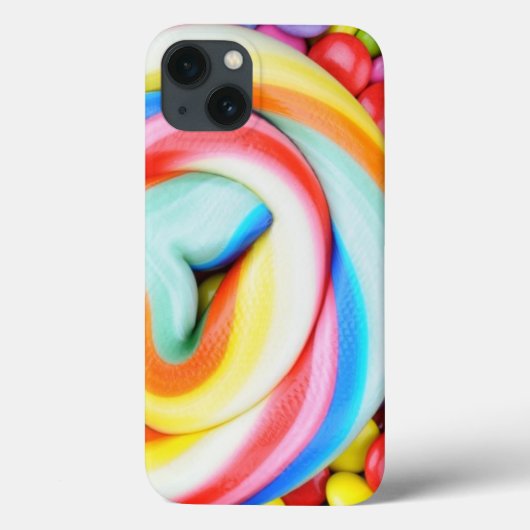 Gestreepte lipop en veelkleurige moerassen Case-Mate iPhone case (Achterkant)