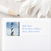 Gestreepte mailinglabels voor vuurtoren etiket (Insitu)