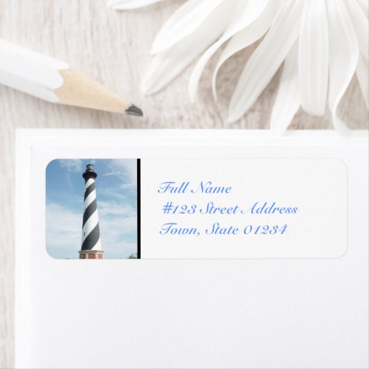 Gestreepte mailinglabels voor vuurtoren etiket (Insitu)