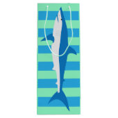 Gestreepte Mako Haai Wijnzak Wijn Cadeautas (Achterkant)