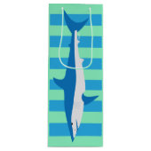 Gestreepte Mako Haai Wijnzak Wijn Cadeautas (Voorkant)