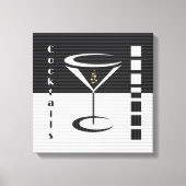 Gestreepte Martini Canvas Afdruk (Voorkant)